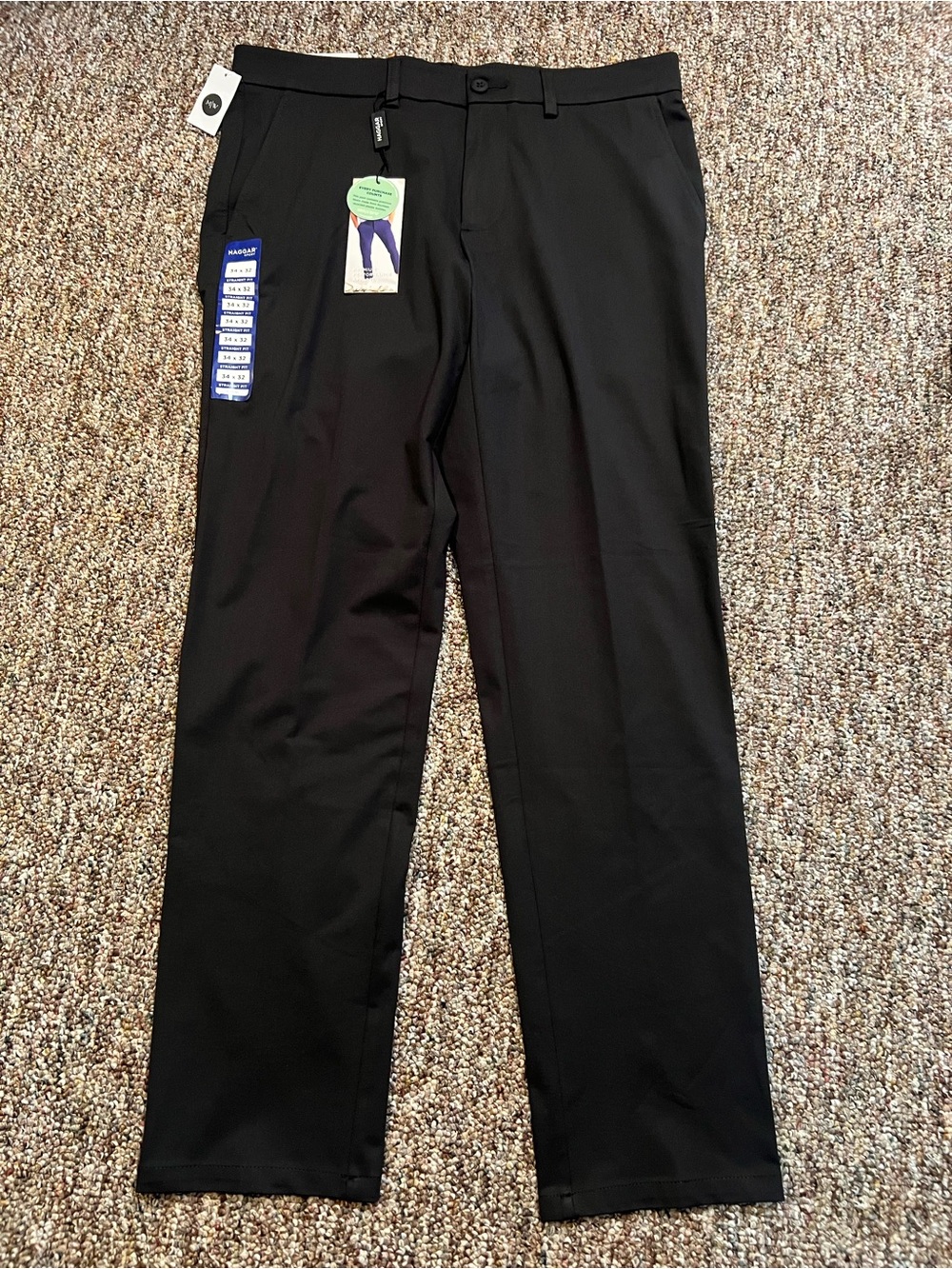 Haggar Sport Men’s Travel Performance Straight Fit Business Casual Pants 34x32